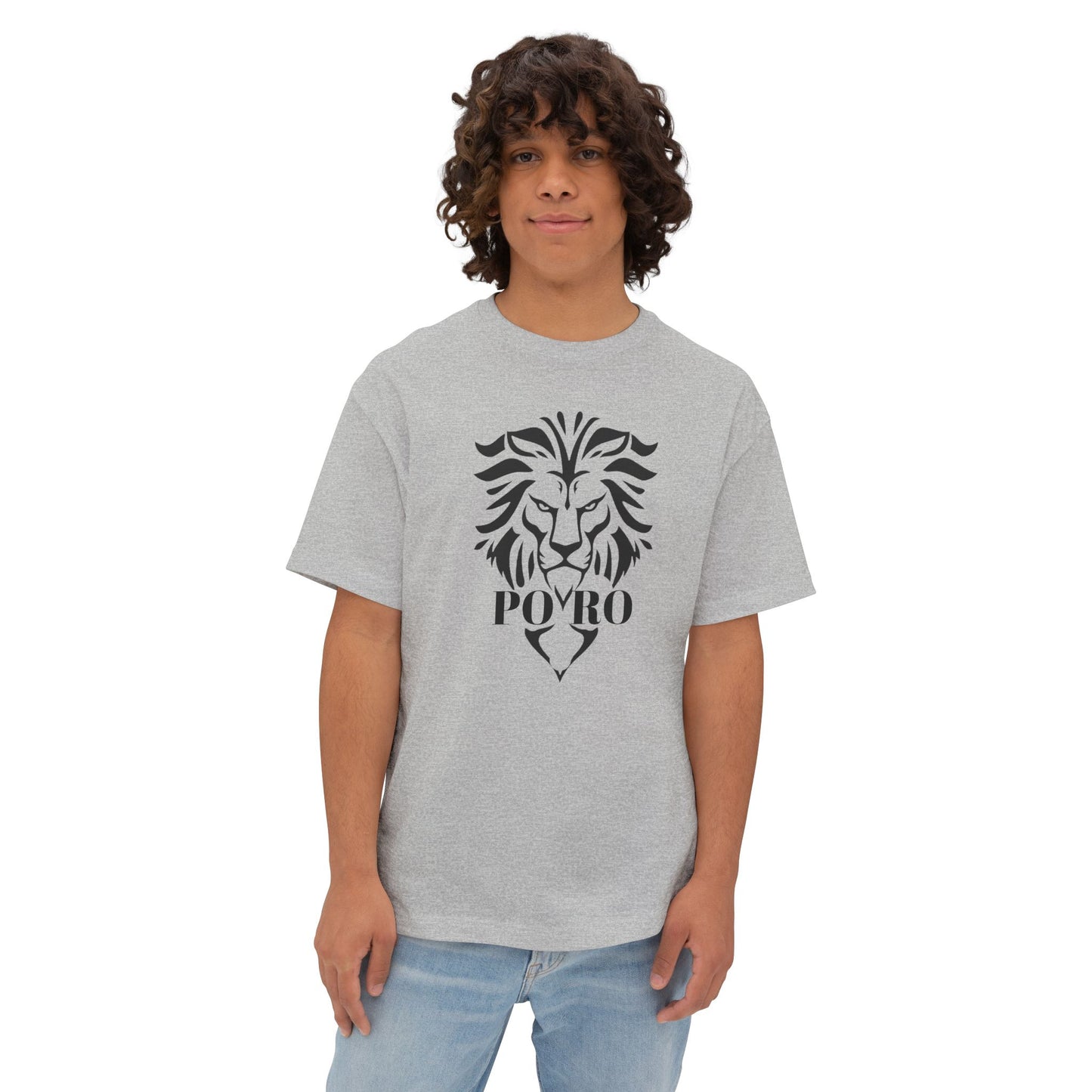 Bold Lion Graphic Oversized Tee - Unisex Boxy Cut - Perfect for Casual Style