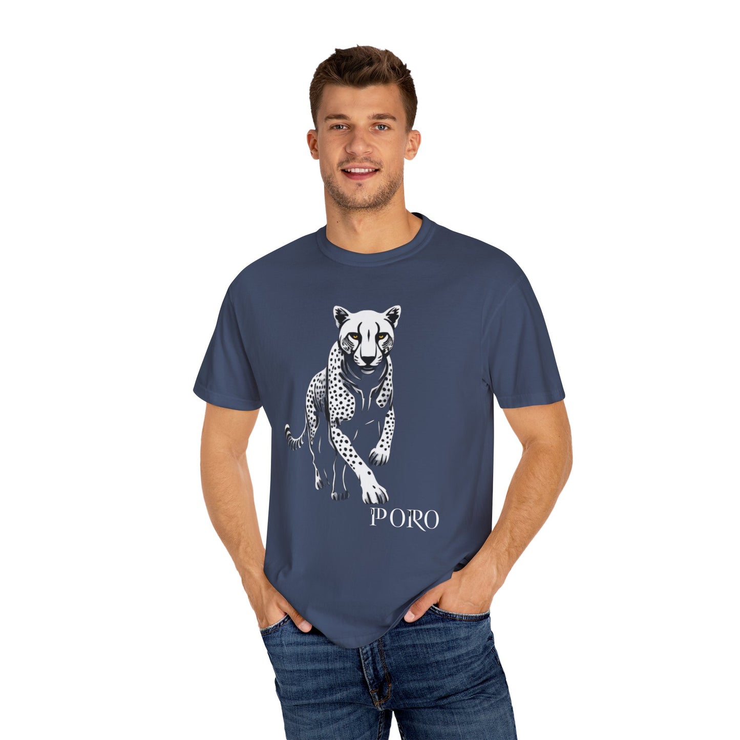 Cheetah Graphic Unisex T-Shirt - Wild Animal Art Tee for Nature Lovers poro brand