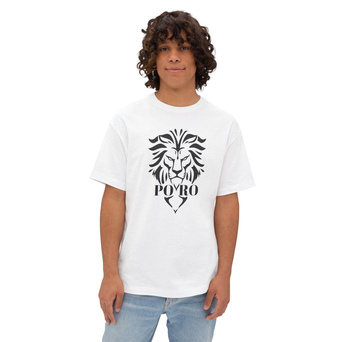 Bold Lion Graphic Oversized Tee - Unisex Boxy Cut - Perfect for Casual Style