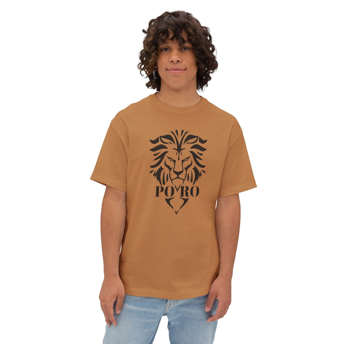 Bold Lion Graphic Oversized Tee - Unisex Boxy Cut - Perfect for Casual Style