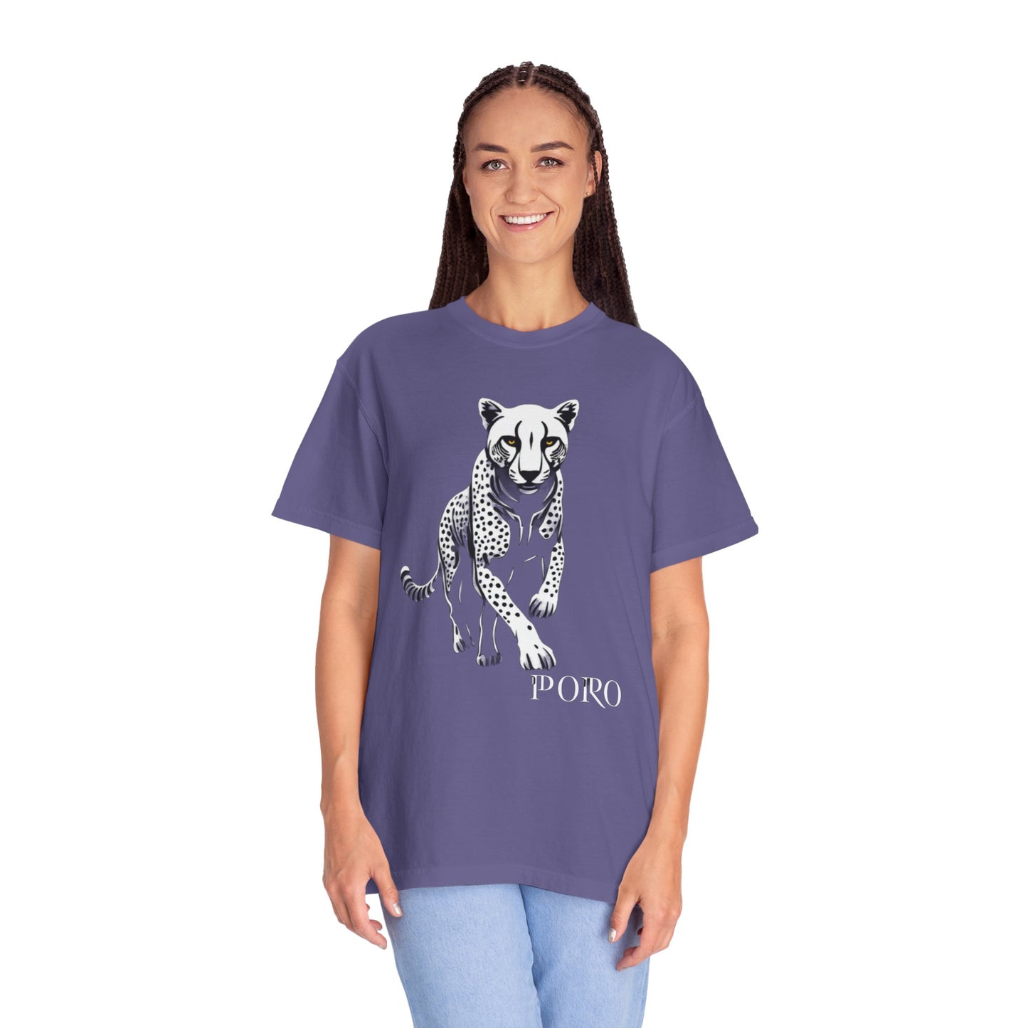 Cheetah Graphic Unisex T-Shirt - Wild Animal Art Tee for Nature Lovers poro brand