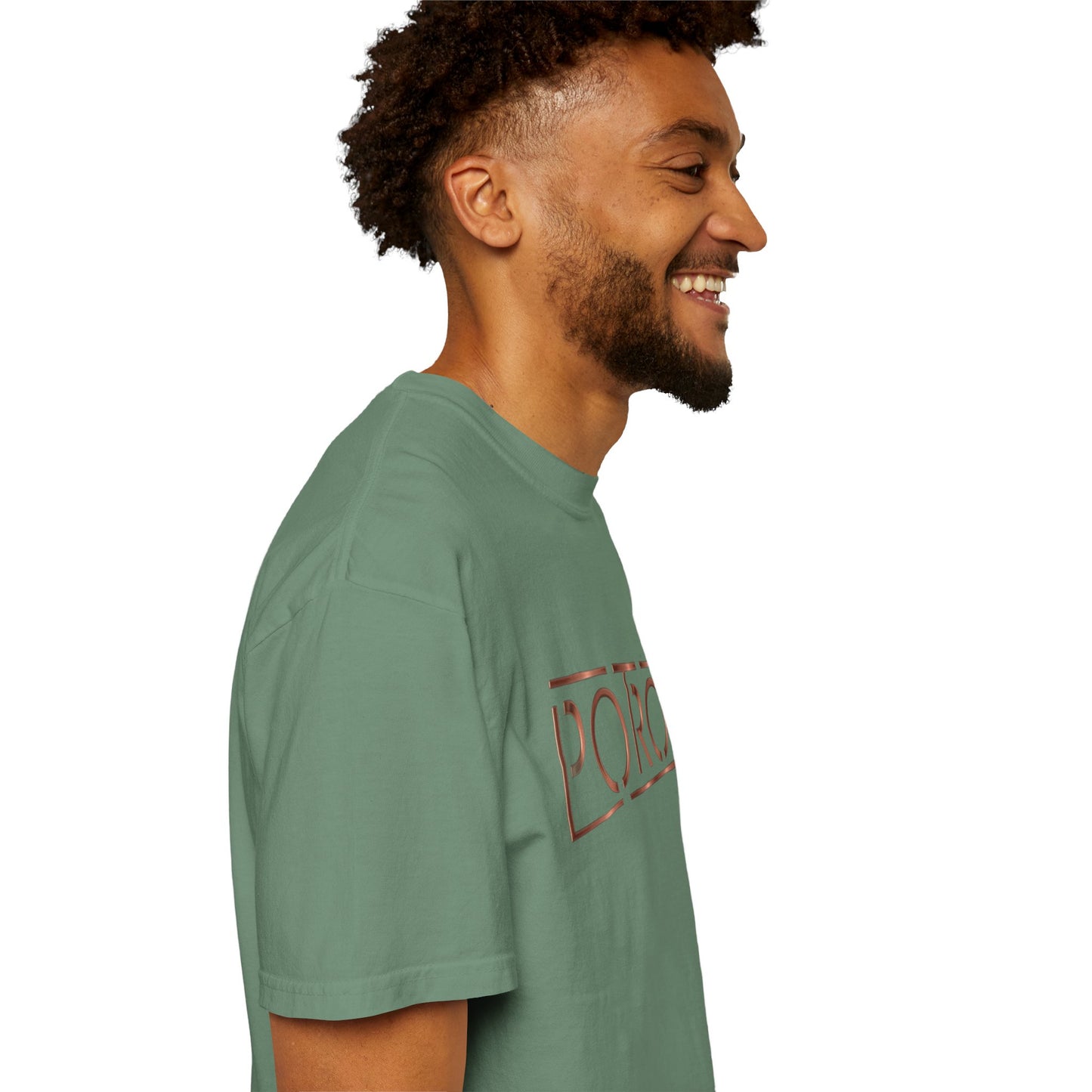 Unisex Garment-Dyed T-shirt with 'PORO' Design - Casual Fashion for Everyday Wear