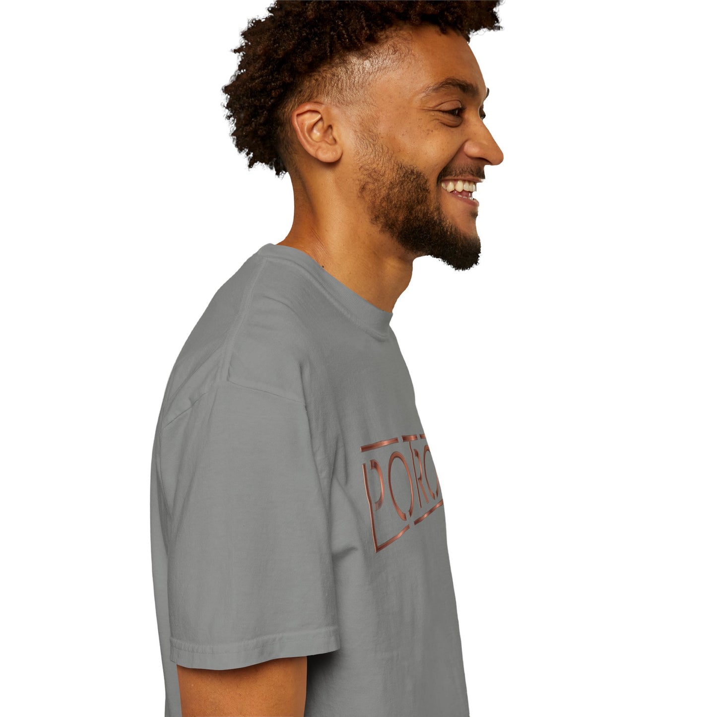 Unisex Garment-Dyed T-shirt with 'PORO' Design - Casual Fashion for Everyday Wear