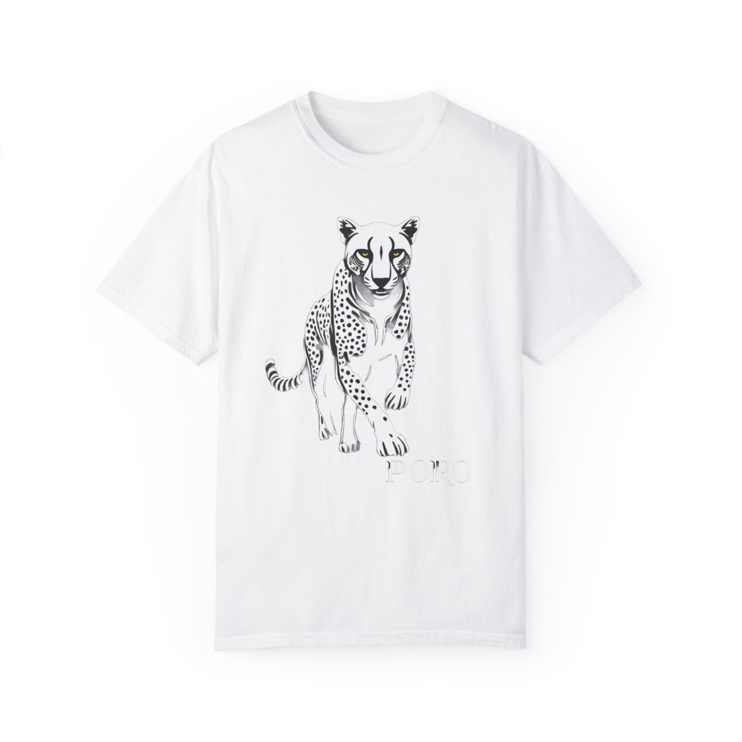 Cheetah Graphic Unisex T-Shirt - Wild Animal Art Tee for Nature Lovers poro brand