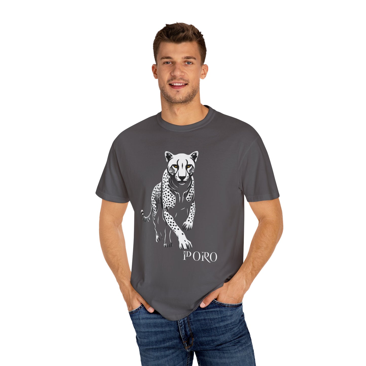 Cheetah Graphic Unisex T-Shirt - Wild Animal Art Tee for Nature Lovers poro brand