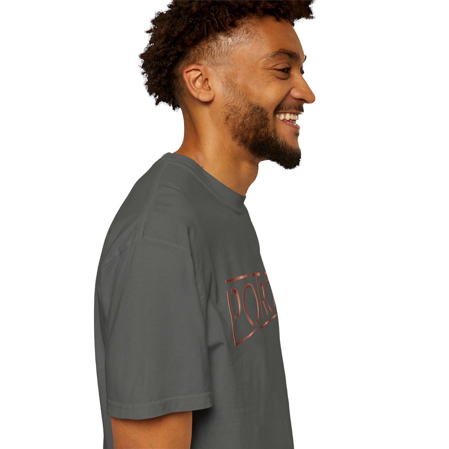 Unisex Garment-Dyed T-shirt with 'PORO' Design - Casual Fashion for Everyday Wear