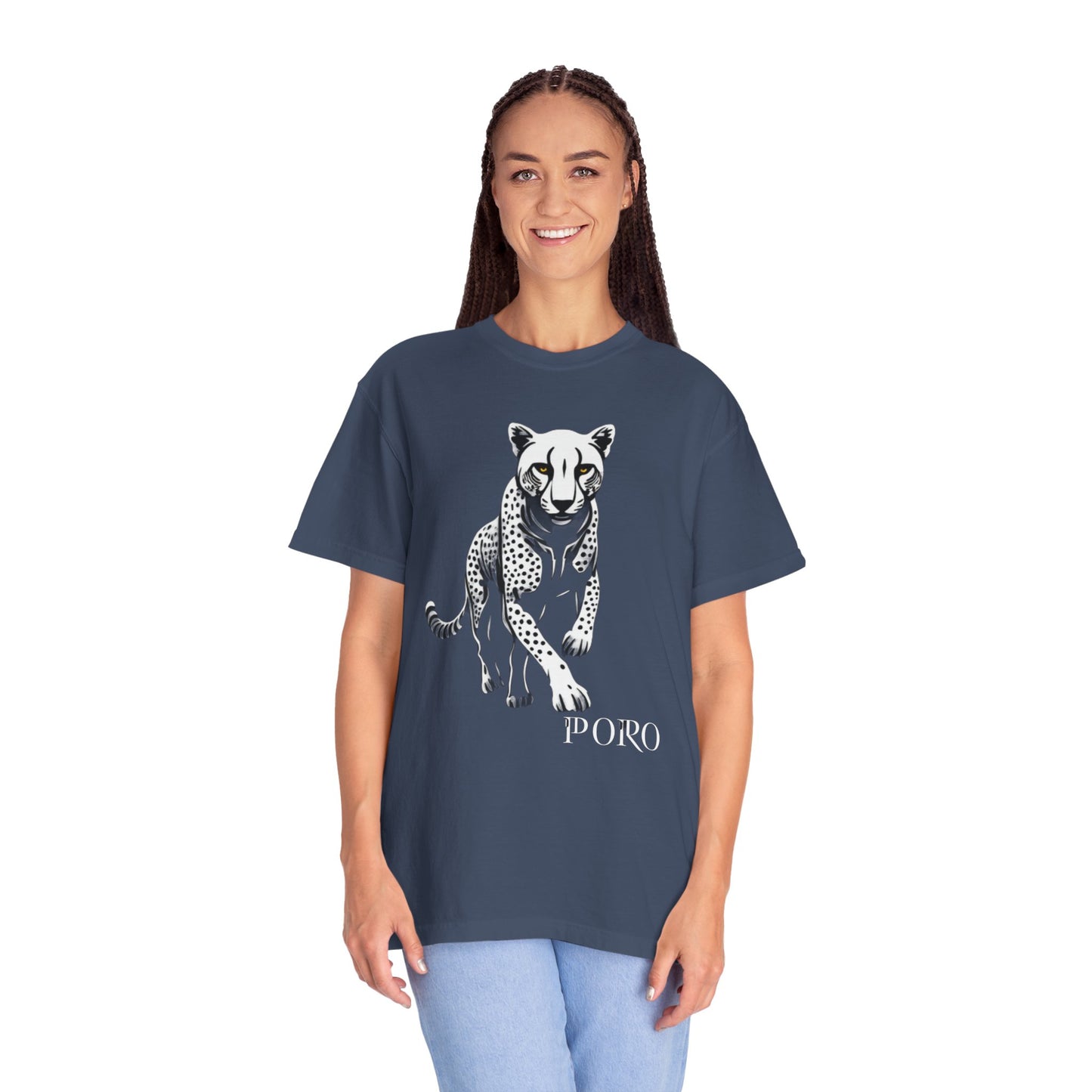 Cheetah Graphic Unisex T-Shirt - Wild Animal Art Tee for Nature Lovers poro brand