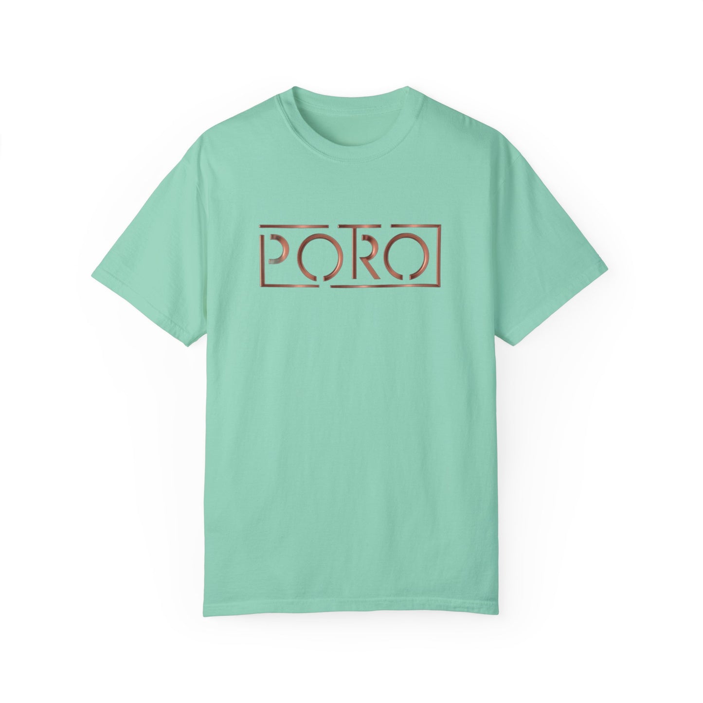 Unisex Garment-Dyed T-shirt with 'PORO' Design - Casual Fashion for Everyday Wear