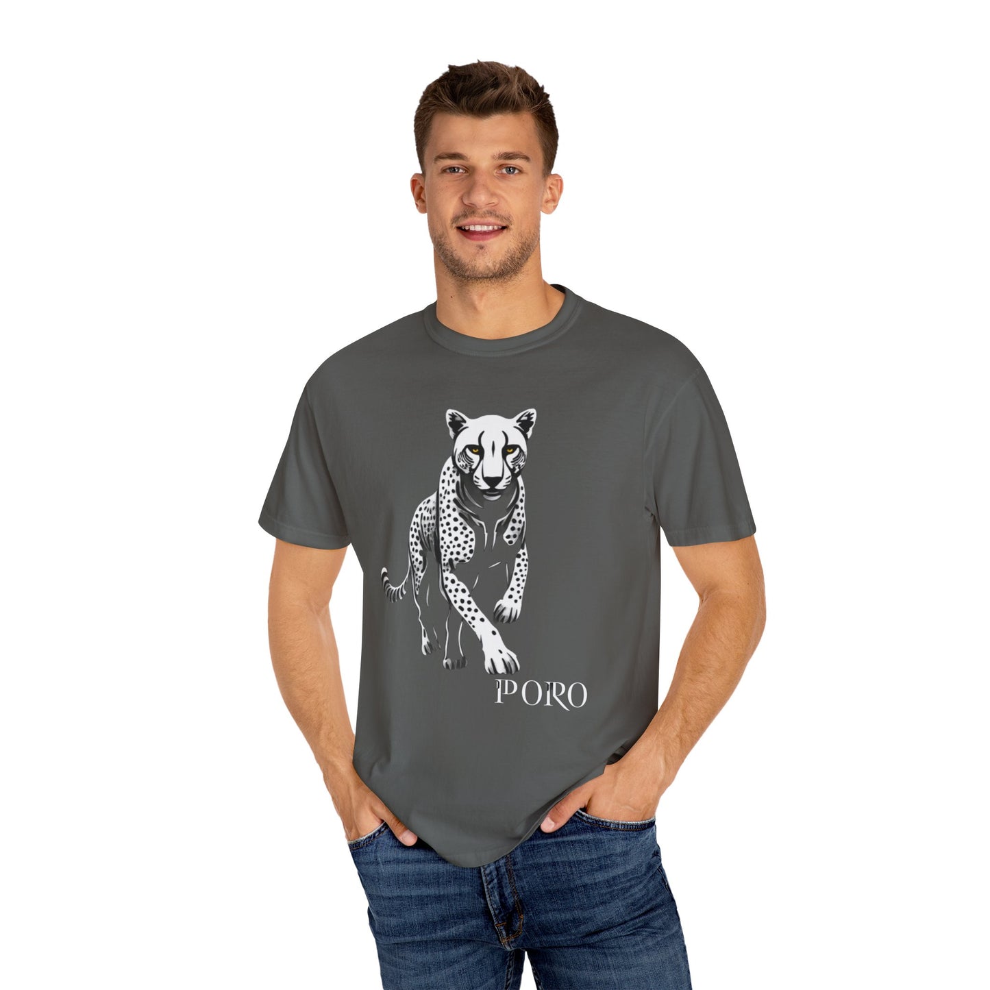 Cheetah Graphic Unisex T-Shirt - Wild Animal Art Tee for Nature Lovers poro brand