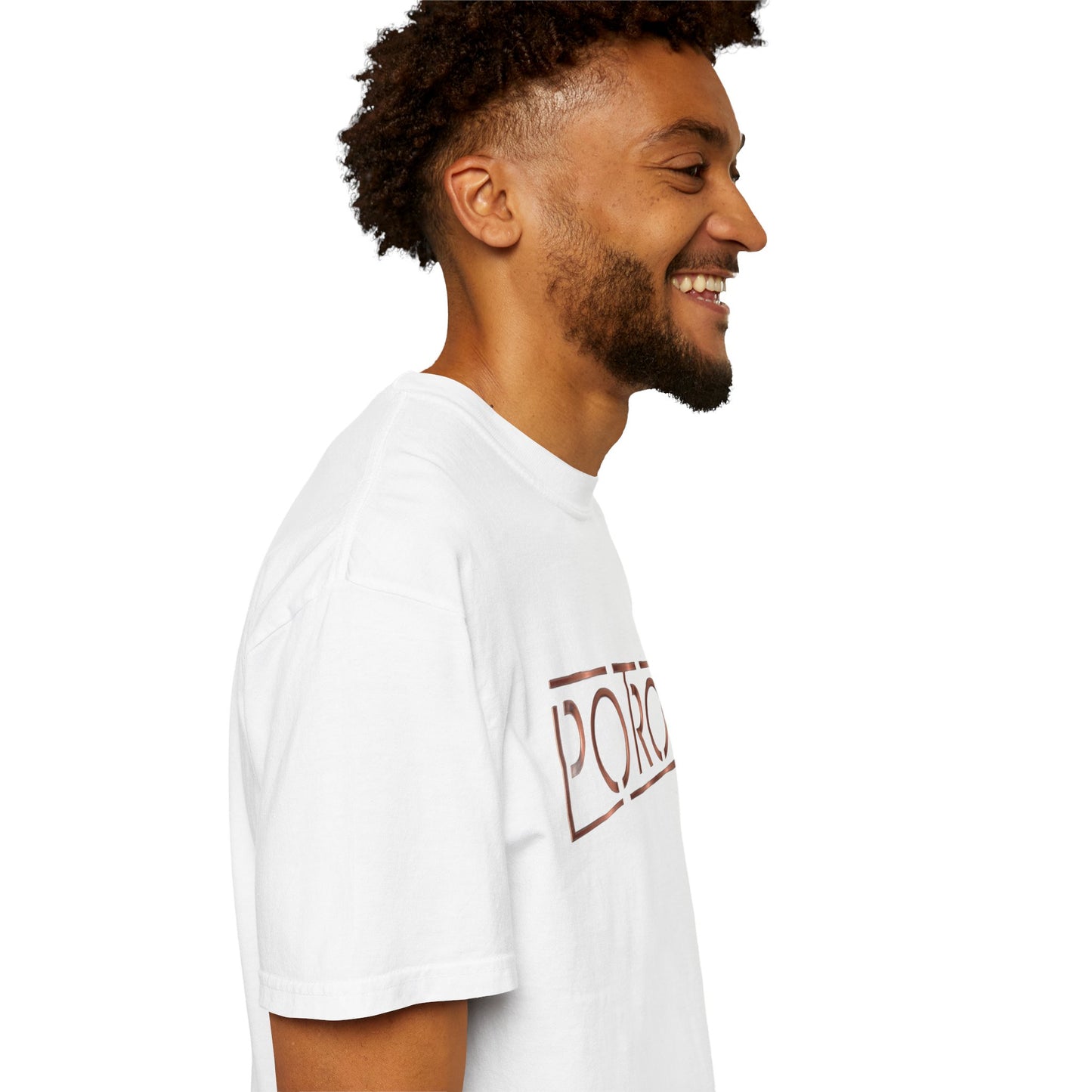 Unisex Garment-Dyed T-shirt with 'PORO' Design - Casual Fashion for Everyday Wear