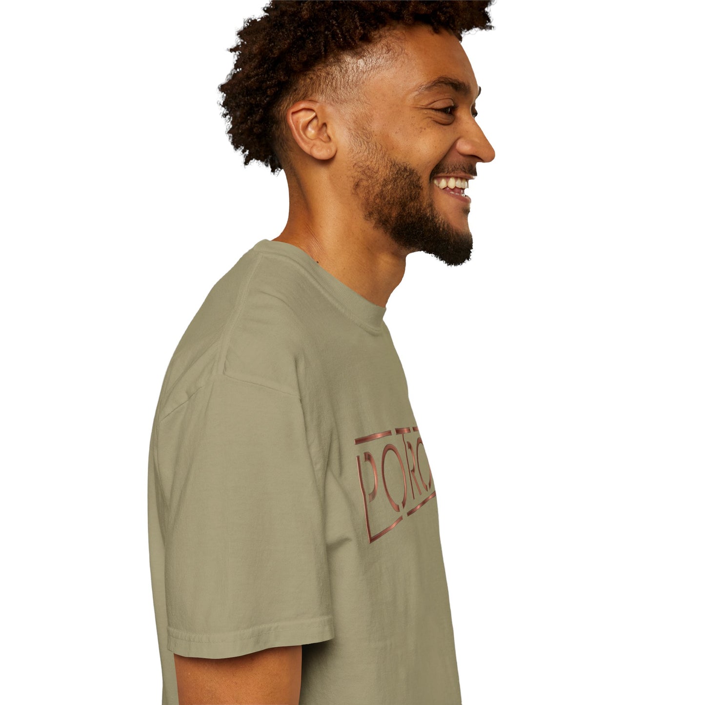 Unisex Garment-Dyed T-shirt with 'PORO' Design - Casual Fashion for Everyday Wear