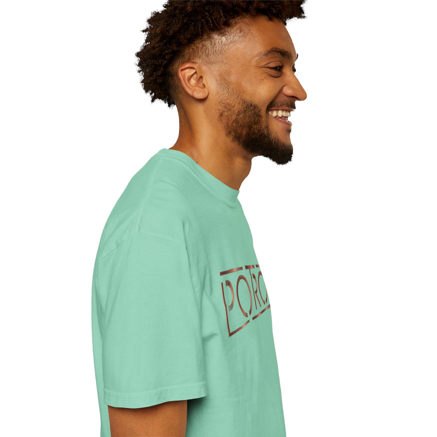 Unisex Garment-Dyed T-shirt with 'PORO' Design - Casual Fashion for Everyday Wear