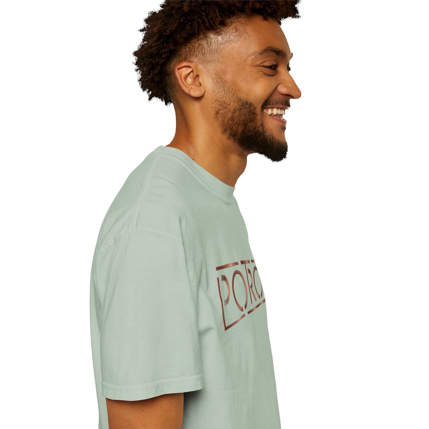 Unisex Garment-Dyed T-shirt with 'PORO' Design - Casual Fashion for Everyday Wear