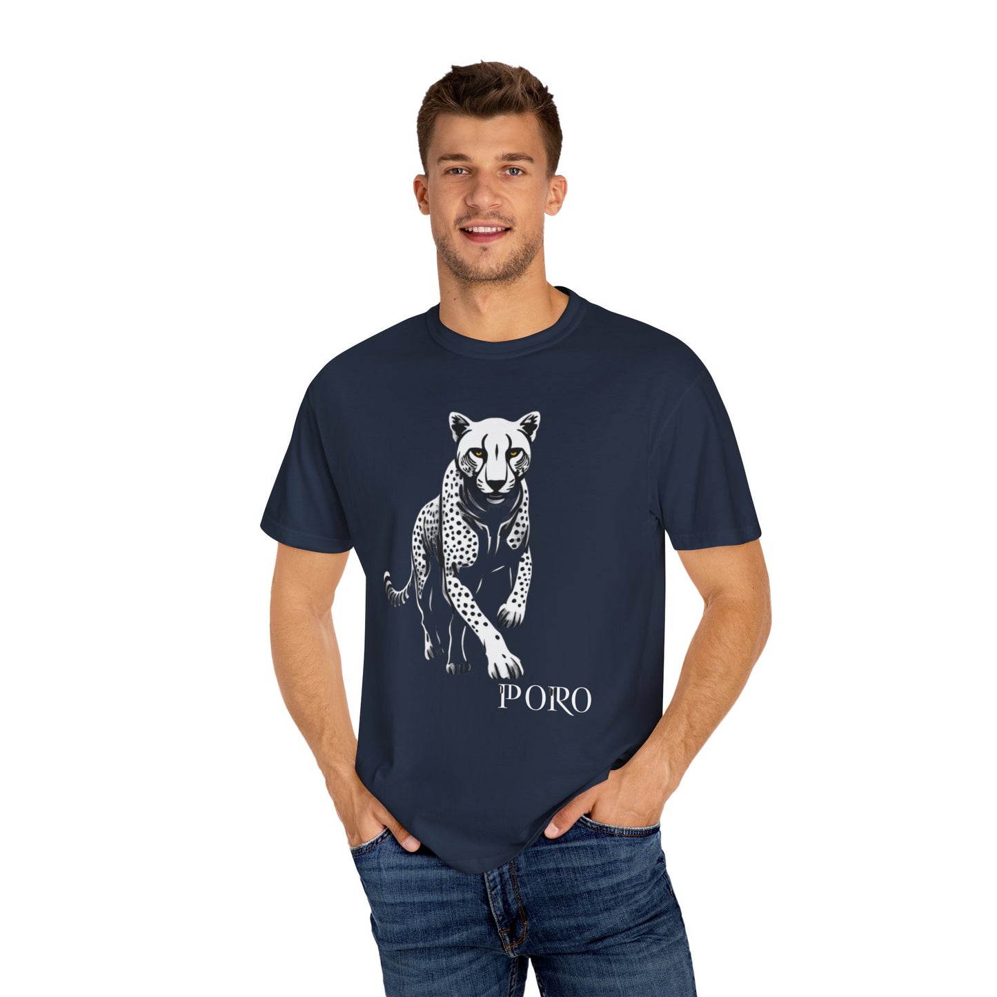Cheetah Graphic Unisex T-Shirt - Wild Animal Art Tee for Nature Lovers poro brand