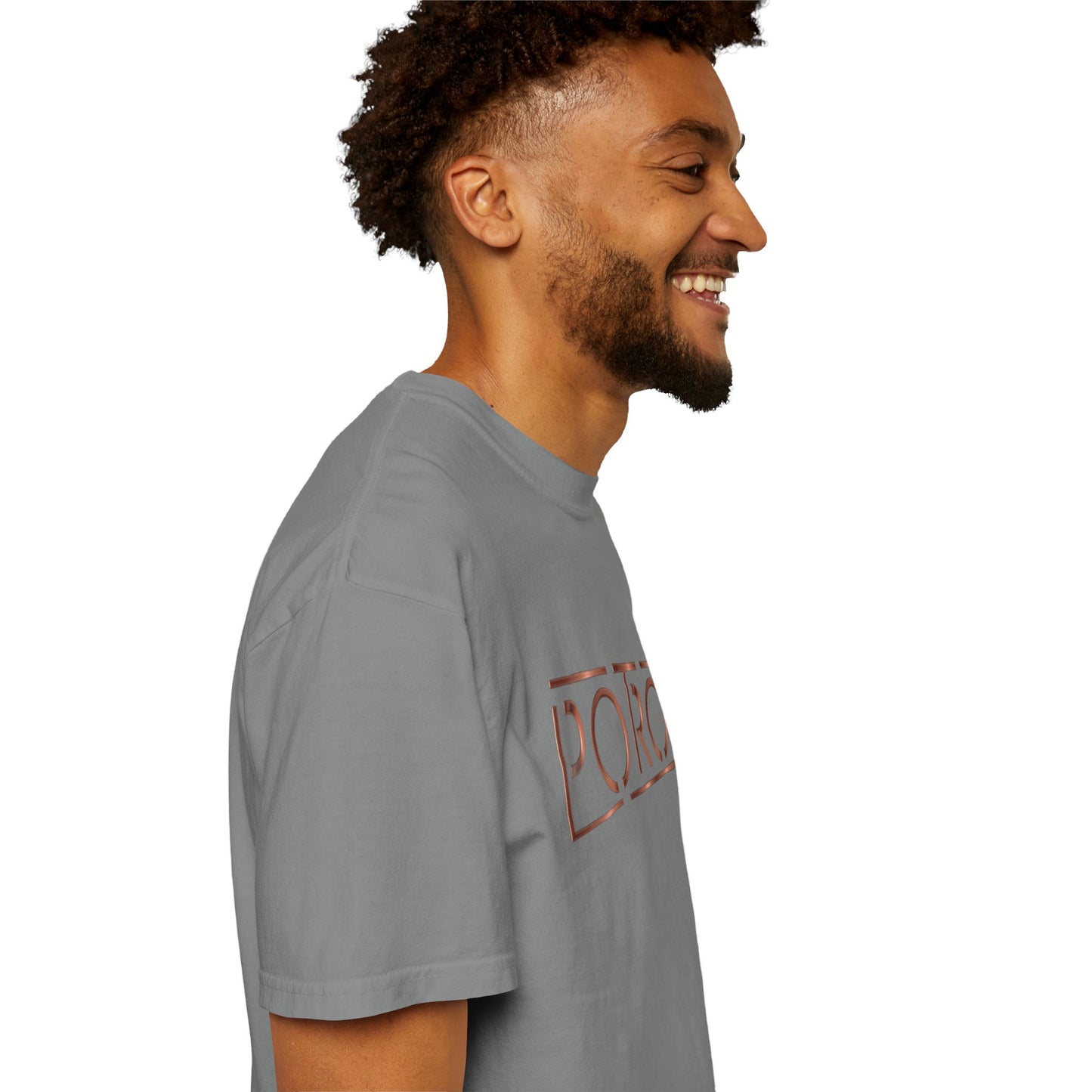 Unisex Garment-Dyed T-shirt with 'PORO' Design - Casual Fashion for Everyday Wear