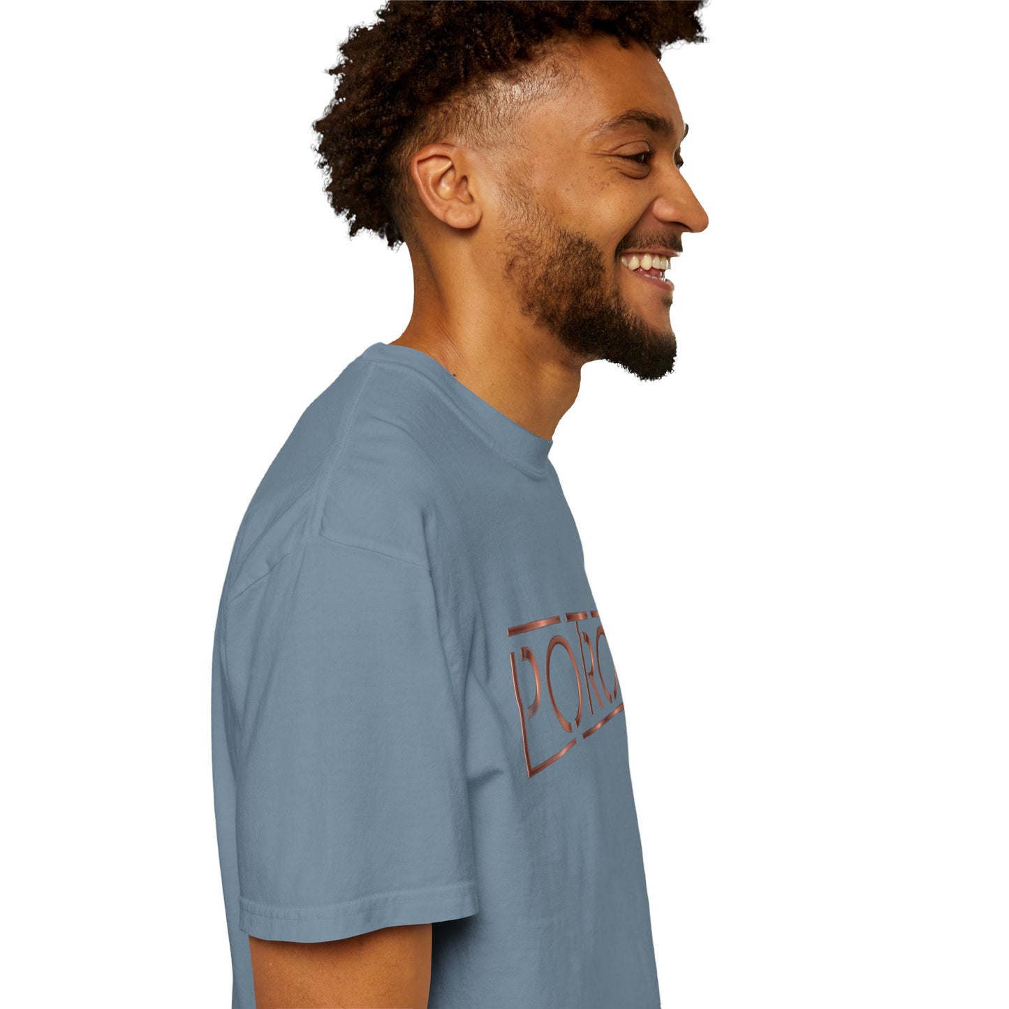 Unisex Garment-Dyed T-shirt with 'PORO' Design - Casual Fashion for Everyday Wear