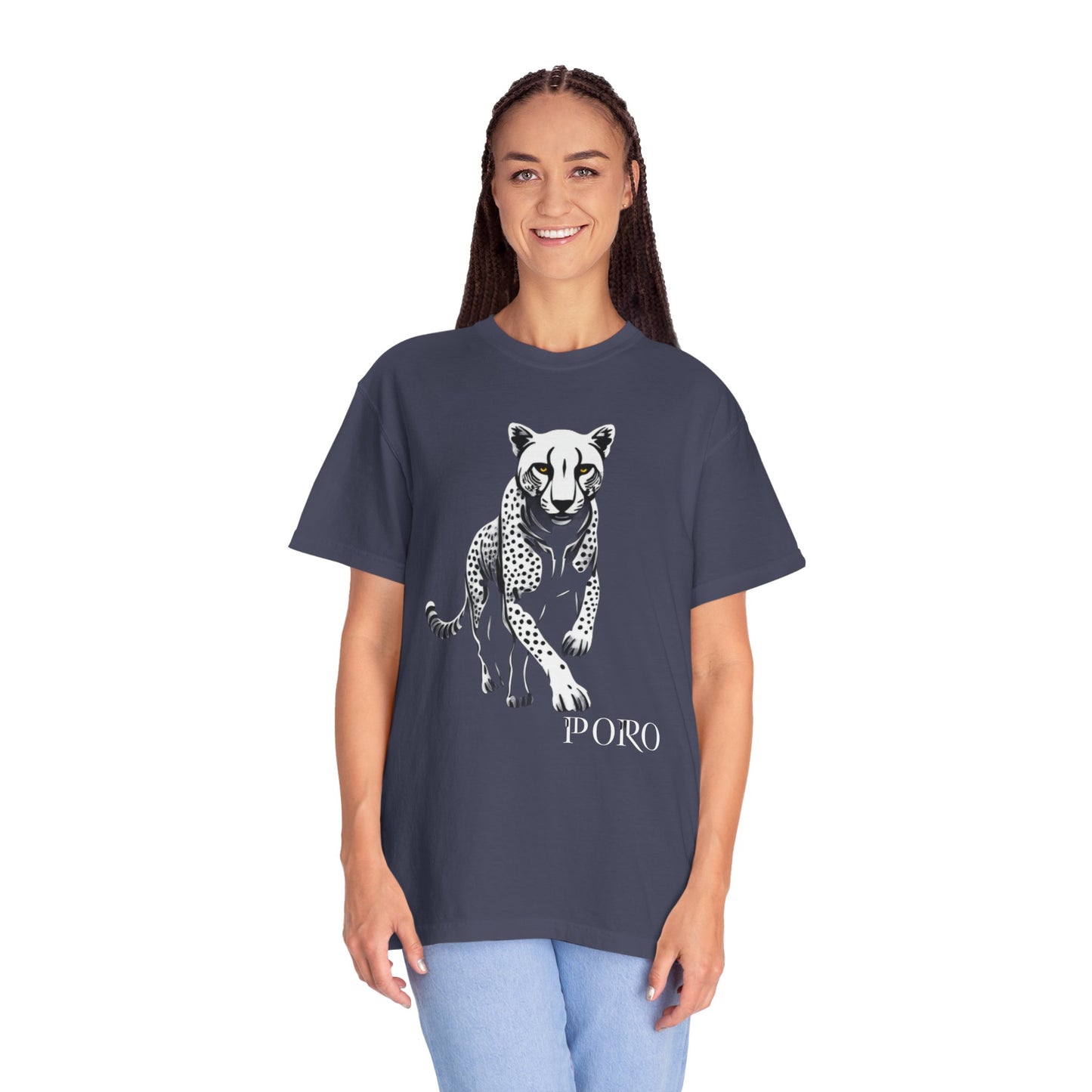 Cheetah Graphic Unisex T-Shirt - Wild Animal Art Tee for Nature Lovers poro brand
